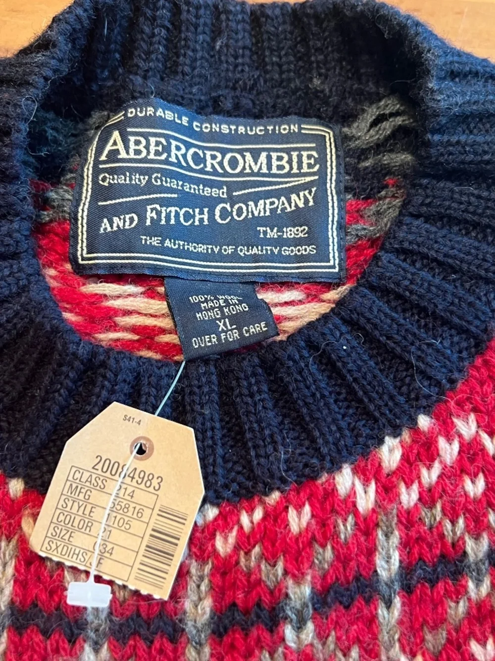 Vintage Abercrombie Fairisle Sweater Brand New with Tags! - Picture 2 of 5